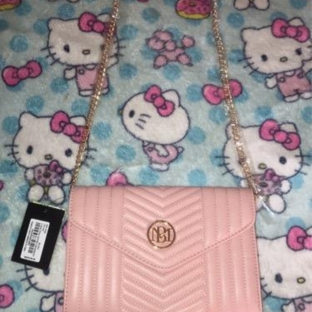 Vegan Leather Badgley Mischka Pink Bag Brand New With Tags! Retails For $200